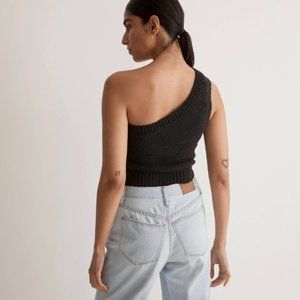 Madewell Textural-Knit One-Shoulder Sweater Tank - Size L - NWT
